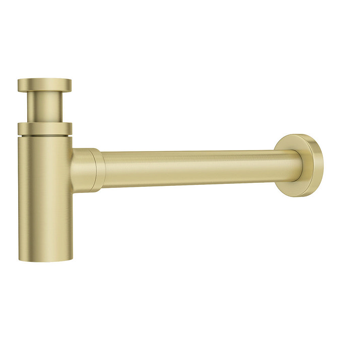 Venice 900 Wall Hung Basin with Brushed Brass Towel Rail Frame inc. Tap + Bottle Trap  Standard Larg