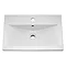 Venice Abstract 500mm White Vanity Unit - Floor Standing 2 Door Unit with Chrome Square Drop Handles