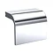 Venice Abstract 600mm Grey Vanity Unit - Wall Hung 2 Drawer Unit with Black Worktop & Chrome Handles
