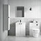 Venice Abstract 600mm White Vanity Unit - Floor Standing 2 Door Unit with Chrome Square Drop Handles