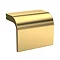 Venice Abstract 600mm White Vanity Unit - Floor Standing Vanity with Brushed Brass Handles Feature
