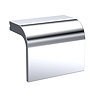 Venice Abstract 600mm White Vanity Unit - Wall Hung 2 Drawer Unit with Black Worktop & Chrome Handle