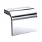 Venice Abstract 600mm White Vanity Unit - Wall Hung 2 Drawer Unit with Chrome Square Drop Handles  F