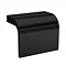 Venice Abstract 600mm White Vanity Unit - Wall Hung 2 Drawer Unit with Matt Black Square Drop Handle