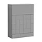 Venice Abstract Grey Complete Toilet Unit w. Pan, Cistern + Polished Chrome Flush In Bathroom Large