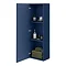 Venice Abstract Wall Hung Tall Storage Cabinet - Blue - with Brushed Brass Square Drop Handle  Feature Large Image