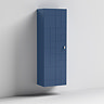 Venice Abstract Wall Hung Tall Storage Cabinet - Blue - with Chrome Square Drop Handle  Feature Larg