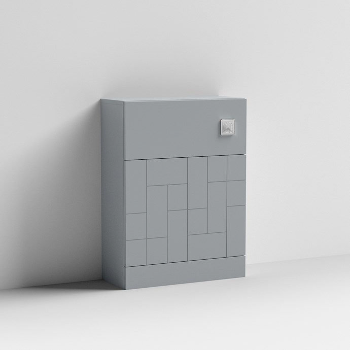 Venice Abstract WC Unit - Grey - 600mm Profile Large Image