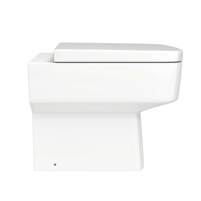Venice Abstract White Complete Toilet Unit w. Pan, Cistern + Brushed Brass Flush  Profile Large Imag