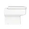 Venice Abstract White Complete Toilet Unit w. Pan, Cistern + Brushed Brass Flush  Profile Large Imag