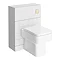 Venice Abstract White Complete Toilet Unit w. Pan, Cistern + Brushed Brass Flush Large Image