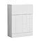 Venice Abstract White Complete Toilet Unit w. Pan, Cistern + Matt Black Flush  Feature Large Image