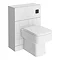  Venice Abstract White Complete Toilet Unit w. Pan, Cistern + Matt Black Flush Large Image