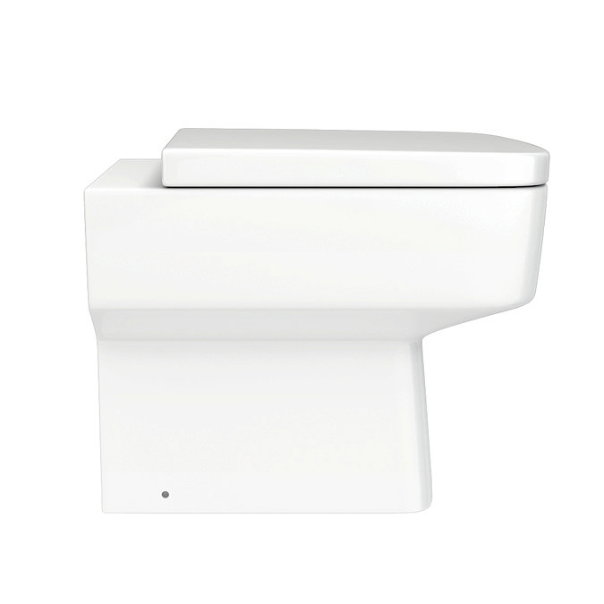 Venice Abstract White Complete Toilet Unit w. Pan, Cistern + Polished Chrome Flush  Profile Large Im