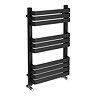 Venice Anthracite 800 x 500 Designer D-Shaped Heated Towel Rail  Profile Large Image