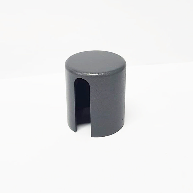 Venice Anthracite Cover Cap for Towel Rail Heating Elements Profile Large Image