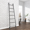 Venice Anthracite Leaning Ladder 1800 x 500mm Heated Towel Rail Large Image