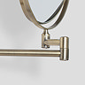 Venice Antique Brass 5x Magnifying Cosmetic Mirror with Curved Wall Plate  Feature Large Image