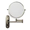 Venice Antique Brass 5x Magnifying Cosmetic Mirror with Curved Wall Plate Large Image