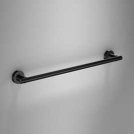 Venice Black 330mm Towel Rail Large Image
