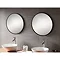 Venice Black 600mm Round Mirror Feature Large Image