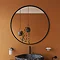 Venice Black 600mm Round Mirror Standard Large Image