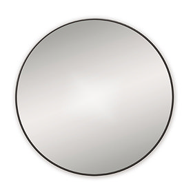 Venice Black 600mm Round Mirror Large Image