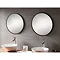 Venice Black 800mm Round Mirror  Feature Large Image