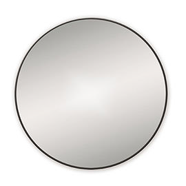 Venice Black 600mm Round Mirror Medium Image