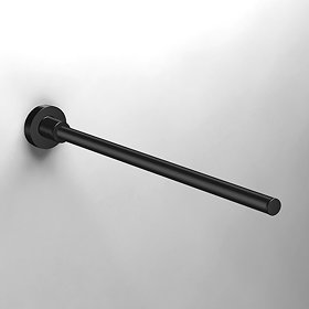 Venice Black Fixed Towel Bar Large Image