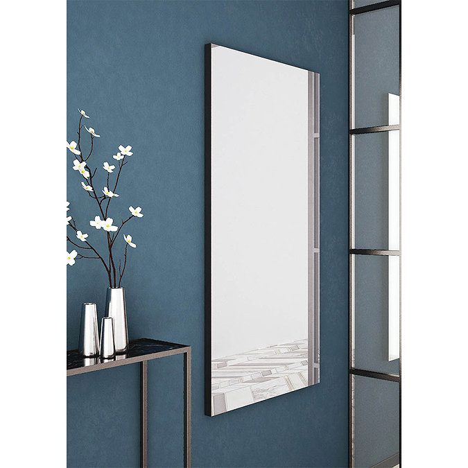 Venice Black Frame 1000 x 700mm Rectangular Mirror Profile Large Image