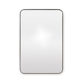 Venice Black Frame 500 x 750mm Rectangular Mirror Large Image