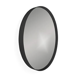 Venice Black Frame 750mm Round Mirror Medium Image
