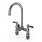 Venice Black Lever Traditional Bridge Chrome 3-in-1 Instant Boiling Water Kitchen Tap with Boiler & 