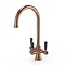 Venice Black Levers Traditional Crucifrom Brushed Copper 3-in-1 Instant Boiling Water Kitchen Tap wi