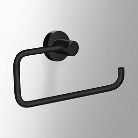 Venice Black Open Towel Ring Large Image