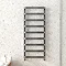 Venice Brushed Black Nickel Designer Heated Towel Rail (500 x 1200mm)  Profile Large Image
