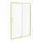 Venice Brushed Brass 1100 x 1850 Sliding Shower Door