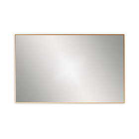 Venice Brushed Brass 1200 x 700mm Rectangular Mirror Large Image