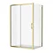Venice Brushed Brass 1200 x 800mm Sliding Door Shower Enclosure without Tray