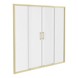 Venice Brushed Brass 1400 x 1850 Double Sliding Shower Door