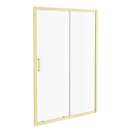 Venice Brushed Brass 1400 x 1850 Sliding Shower Door