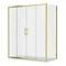 Venice Brushed Brass 1700 x 700mm Double Sliding Door Shower Enclosure without Tray