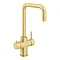 Venice Brushed Brass 4-in-1 Instant Boiling Water Kitchen Tap with Boiler & Filter Large Image