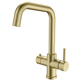 Bower 4-in-1 Instant Boiling Water Tap - Brushed Brass with Boiler & Filter