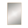 Venice Brushed Brass 400 x 700mm Rectangular Mirror Large Image