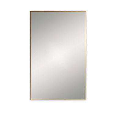 Venice Brushed Brass 400 x 700mm Rectangular Mirror  Profile Large Image