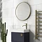 Venice Brushed Brass 600mm Round Mirror  In Bathroom Large Image