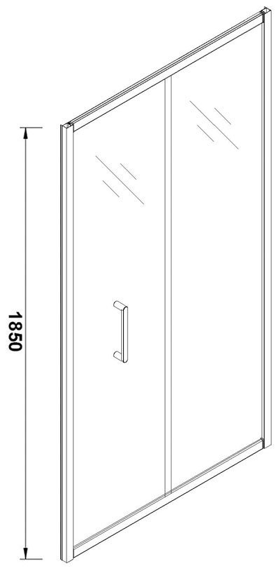 Venice Brushed Brass 760 x 1850 Bi-Fold Shower Door