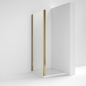 Venice Brushed Brass 760 x 1850 Side Panel